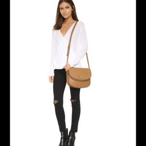 TORY BURCH Robinson Pebbled Leather Messenger Bag